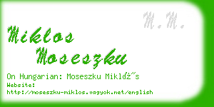 miklos moseszku business card